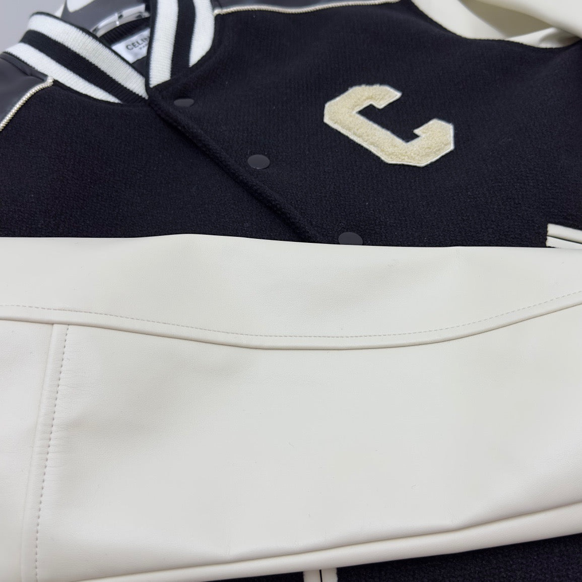 Black Wool Letter Varsity - Men's