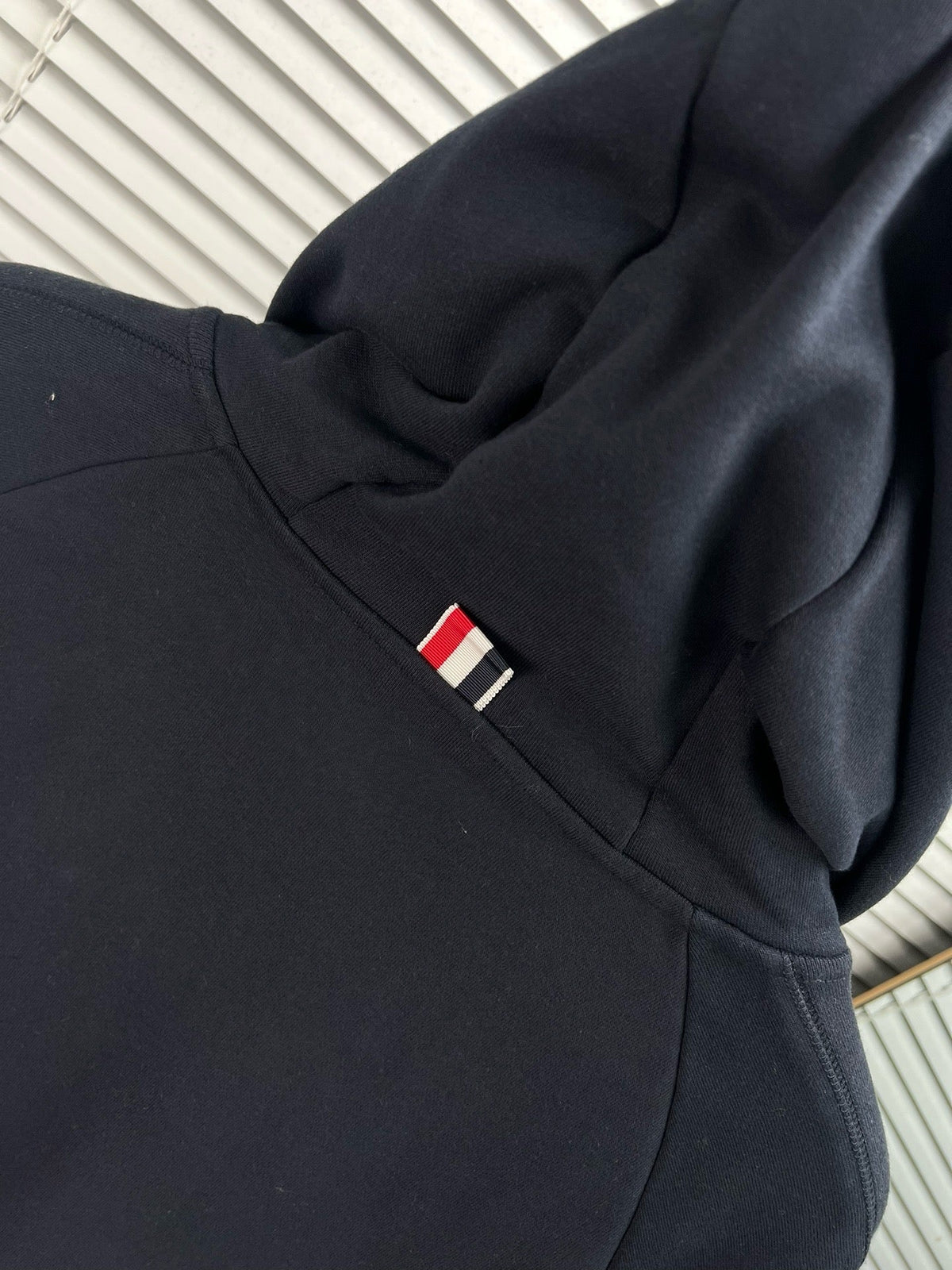 4-Bar Reißverschluss-Hoodie Schwarz - Herren