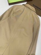 Marineblauer schlichter Baumwoll-Car Coat – Herren
