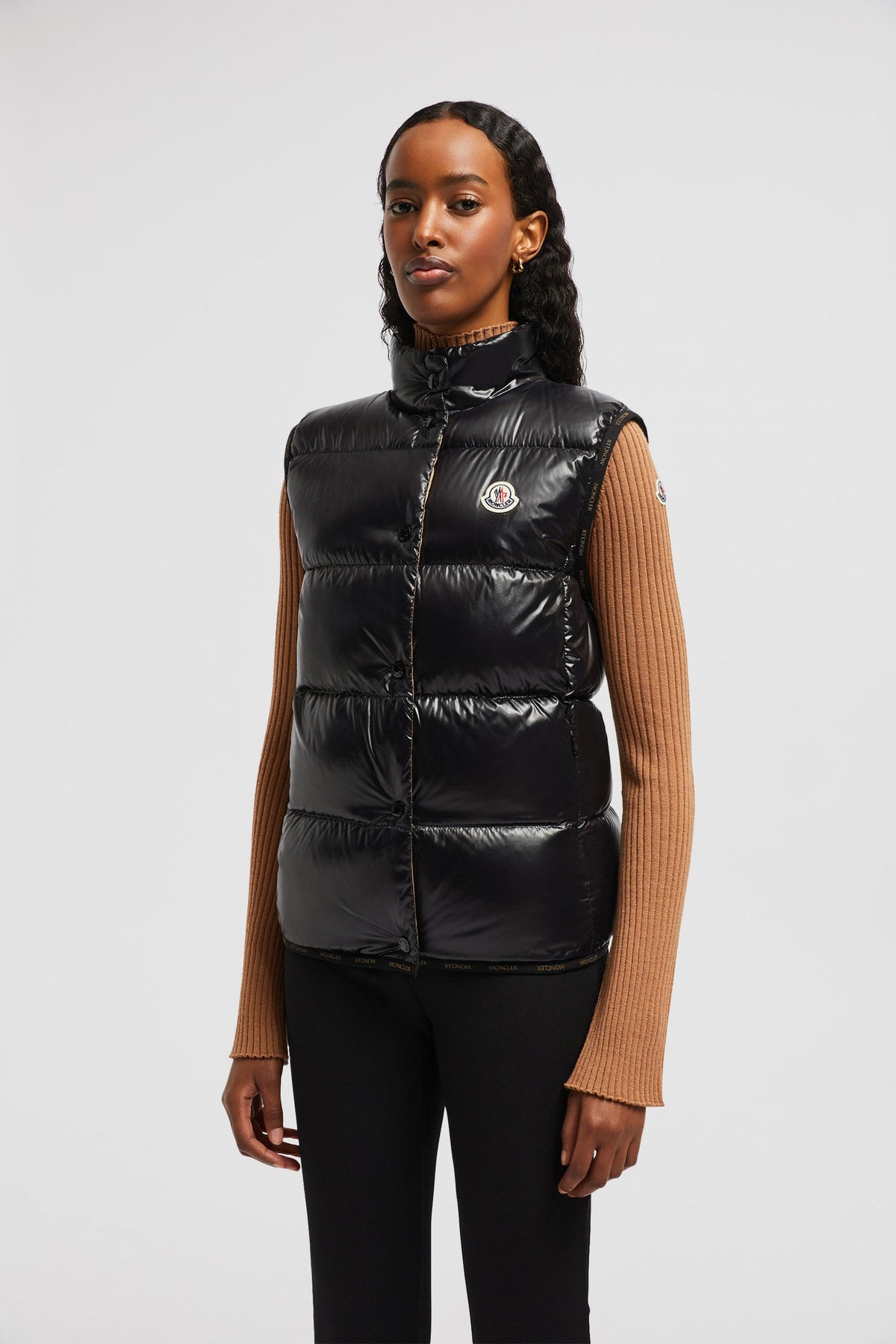 Badia Down Puffer Vest – the Badia down vest is crafted from nylon laqué—an iconic material with a luxurious – LUX VERSE Luxury Designer Fashion Outlet