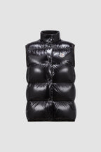 Badia Down Puffer Vest – crafted from nylon laqué Nylon laqué lining Down-filled Snap button closure Zipped – LUX VERSE Luxury Designer Fashion Outlet