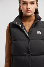 Badia Down Vest – the puffer vest is completed by a high neck and elastic trim for added warmth – LUX VERSE Luxury Designer Fashion Outlet