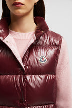 Badia Down Puffer Vest – the Badia down vest is crafted from nylon laqué—an iconic material with a luxurious – LUX VERSE Luxury Designer Fashion Outlet