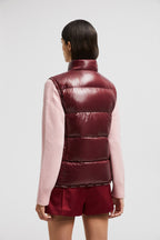 Badia Down Puffer Vest – the Badia down vest is crafted from nylon laqué—an iconic material with a luxurious – LUX VERSE Luxury Designer Fashion Outlet