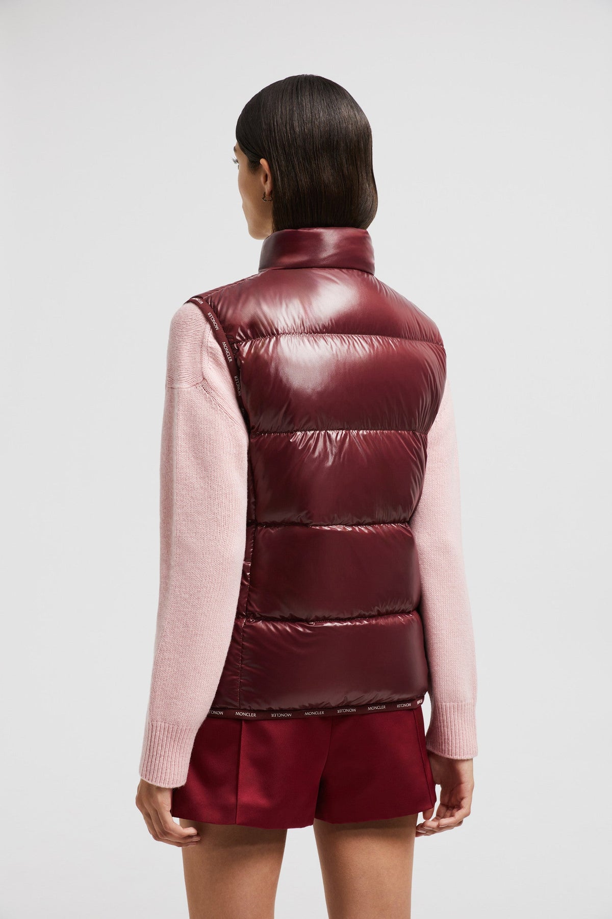 Badia Down Puffer Vest – the Badia down vest is crafted from nylon laqué—an iconic material with a luxurious – LUX VERSE Luxury Designer Fashion Outlet