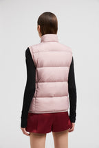 Badia Down Vest – the puffer vest is completed by a high neck and elastic trim for added warmth – LUX VERSE Luxury Designer Fashion Outlet