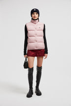 Badia Down Vest – the puffer vest is completed by a high neck and elastic trim for added warmth – LUX VERSE Luxury Designer Fashion Outlet