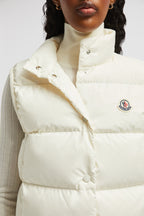 Badia Down Vest – the puffer vest is completed by a high neck and elastic trim for added warmth – LUX VERSE Luxury Designer Fashion Outlet