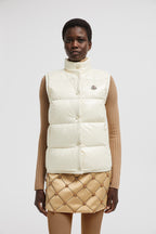 Badia Down Puffer Vest – crafted from nylon laqué Nylon laqué lining Down-filled Snap button closure Zipped – LUX VERSE Luxury Designer Fashion Outlet