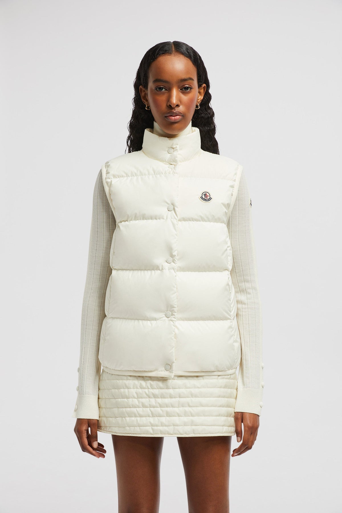Badia Down Vest – the puffer vest is completed by a high neck and elastic trim for added warmth – LUX VERSE Luxury Designer Fashion Outlet