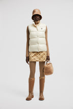 Badia Down Puffer Vest – the Badia down vest is crafted from nylon laqué—an iconic material with a luxurious – LUX VERSE Luxury Designer Fashion Outlet
