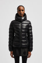Moncler Bady Short Down Jacket – emblematic of DNA, the Bady down jacket for women is crafted from glossy nylon laqué – LUX VERSE Luxury Designer Fashion Outlet