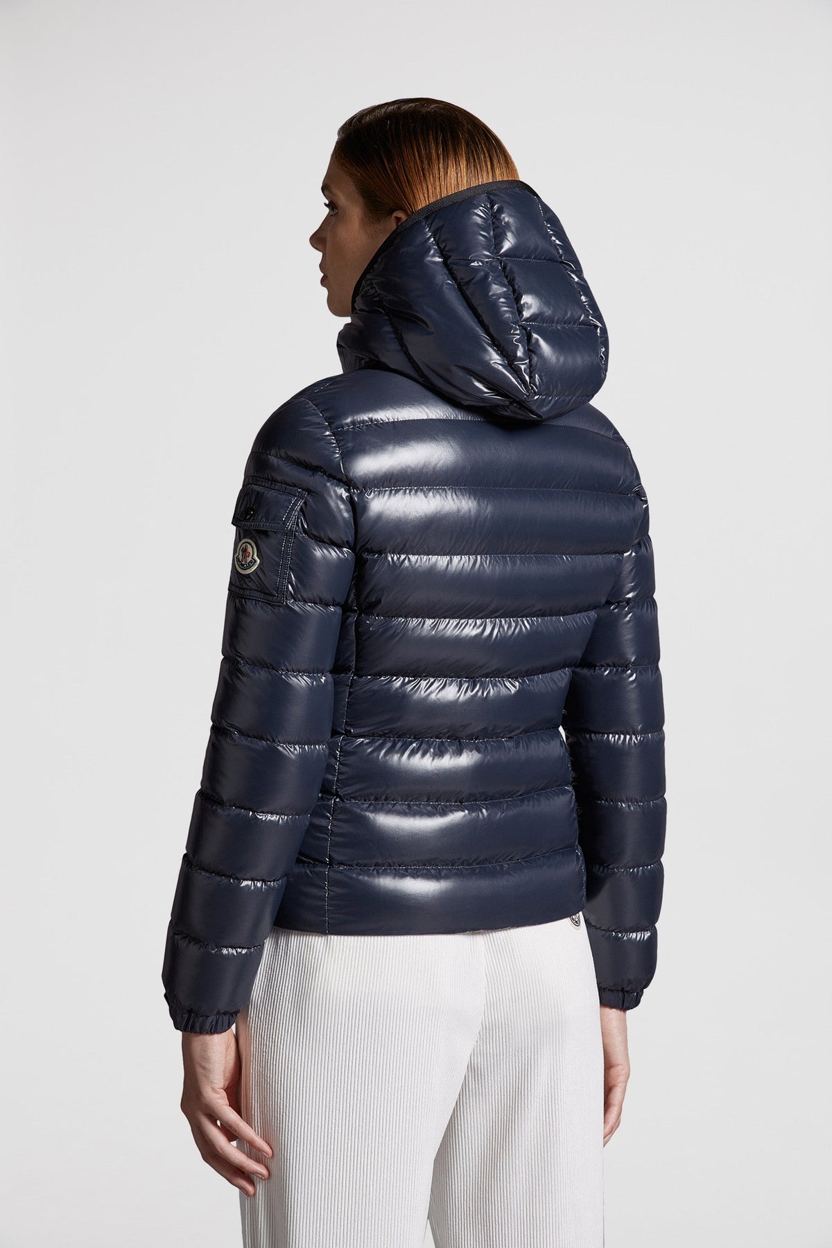 Moncler Bady Short Down Jacket – a brand signature, a classic patch pocket, adorns the Bady's sleeve – LUX VERSE Luxury Designer Fashion Outlet