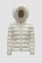 Badyf Short Down Jacket – in a play on textures, the glossy puffer is embellished with a synthetic fabric trim – LUX VERSE Luxury Designer Fashion Outlet
