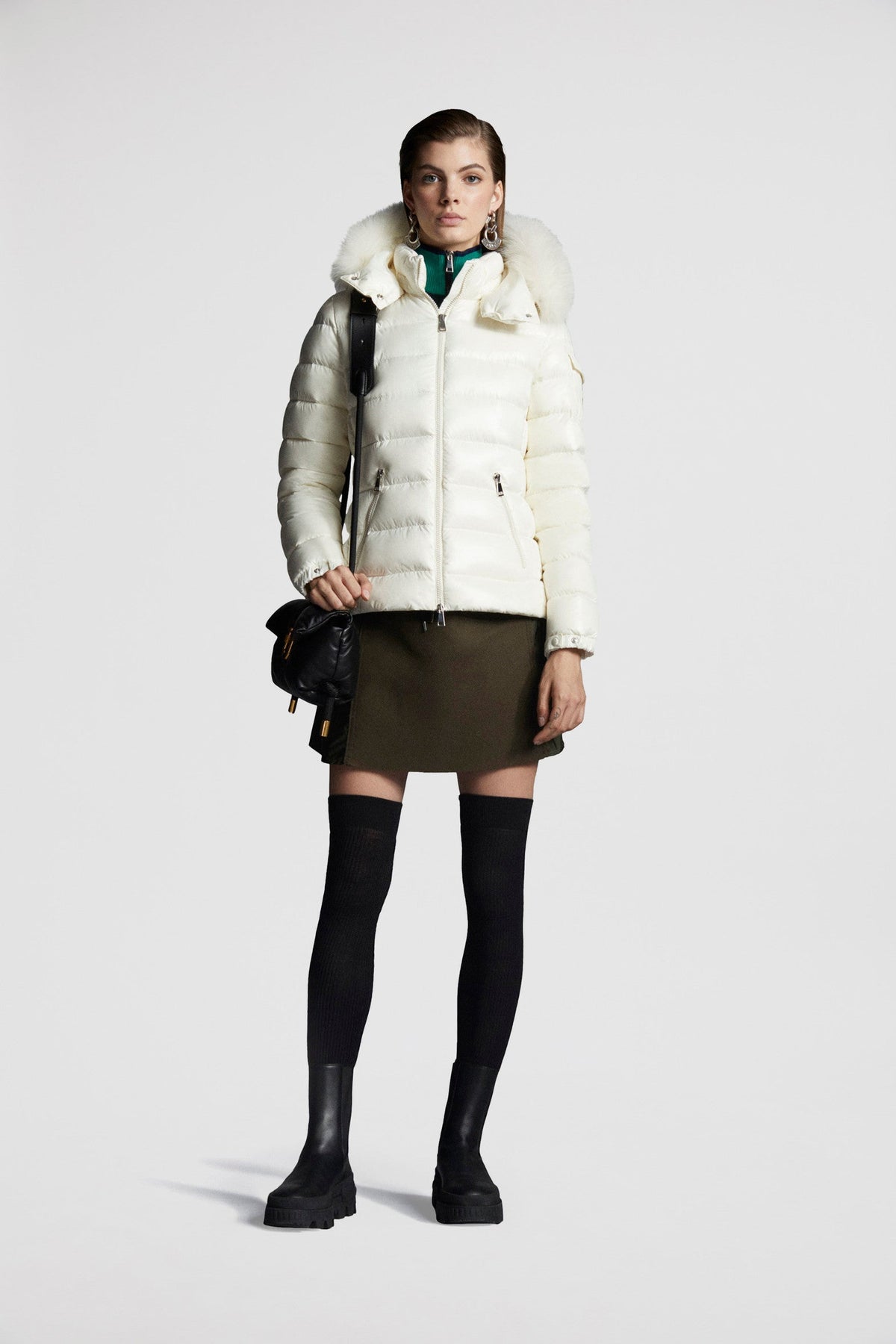 Badyf Short Down Jacket – crafted from nylon laqué Nylon laqué lining Down-filled Detachable hood with – LUX VERSE Luxury Designer Fashion Outlet