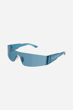 Blue mask with white logo – super light structure to guarantee confort – LUX VERSE Luxury Designer Fashion Outlet