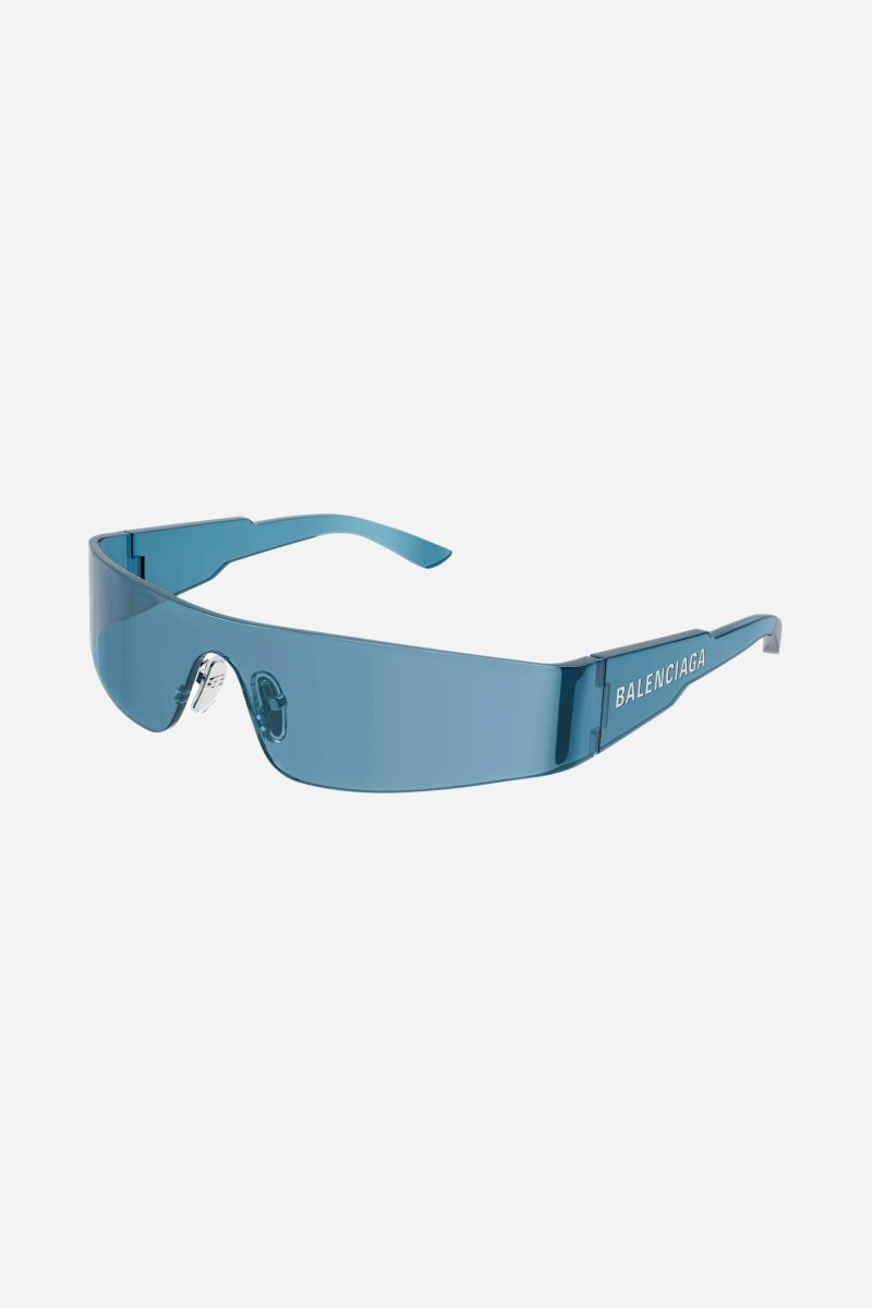 Blue mask with white logo – super light structure to guarantee confort – LUX VERSE Luxury Designer Fashion Outlet