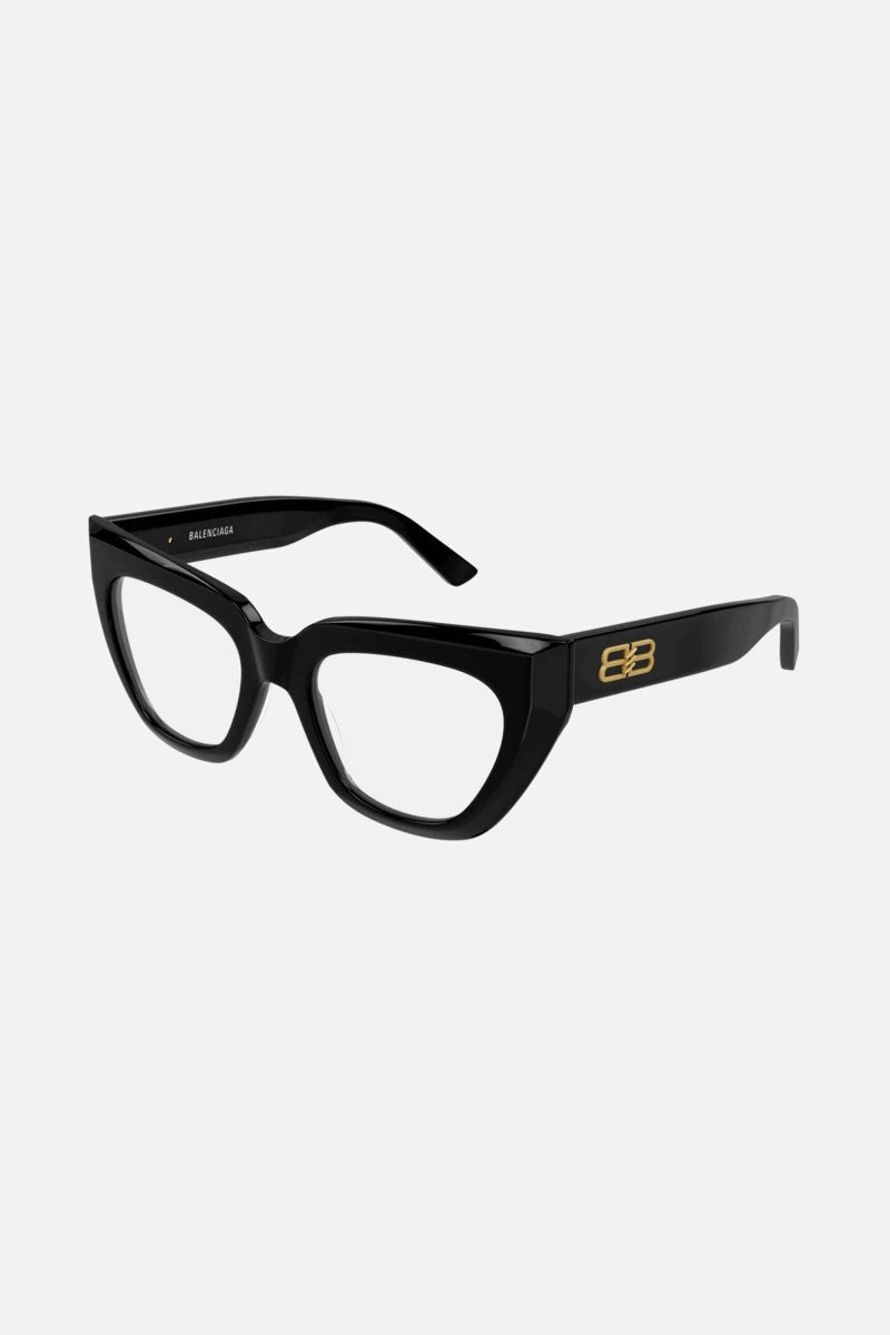 Bold black frames – a cat-eye feminine shape featuring a new signature inspired by a vintage BB logo – LUX VERSE Luxury Designer Fashion Outlet