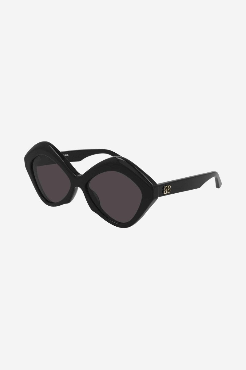 Butterfly femenine black sunglasses with BB logo – iconic recall to CUT concept – LUX VERSE Luxury Designer Fashion Outlet