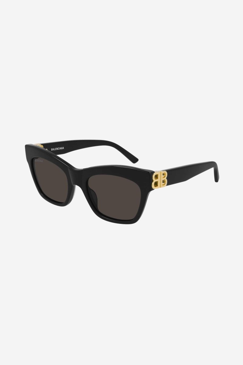 Cat-eye femenine black sunglasses with BB folding – unique 80’s opulent aesthetics – LUX VERSE Luxury Designer Fashion Outlet