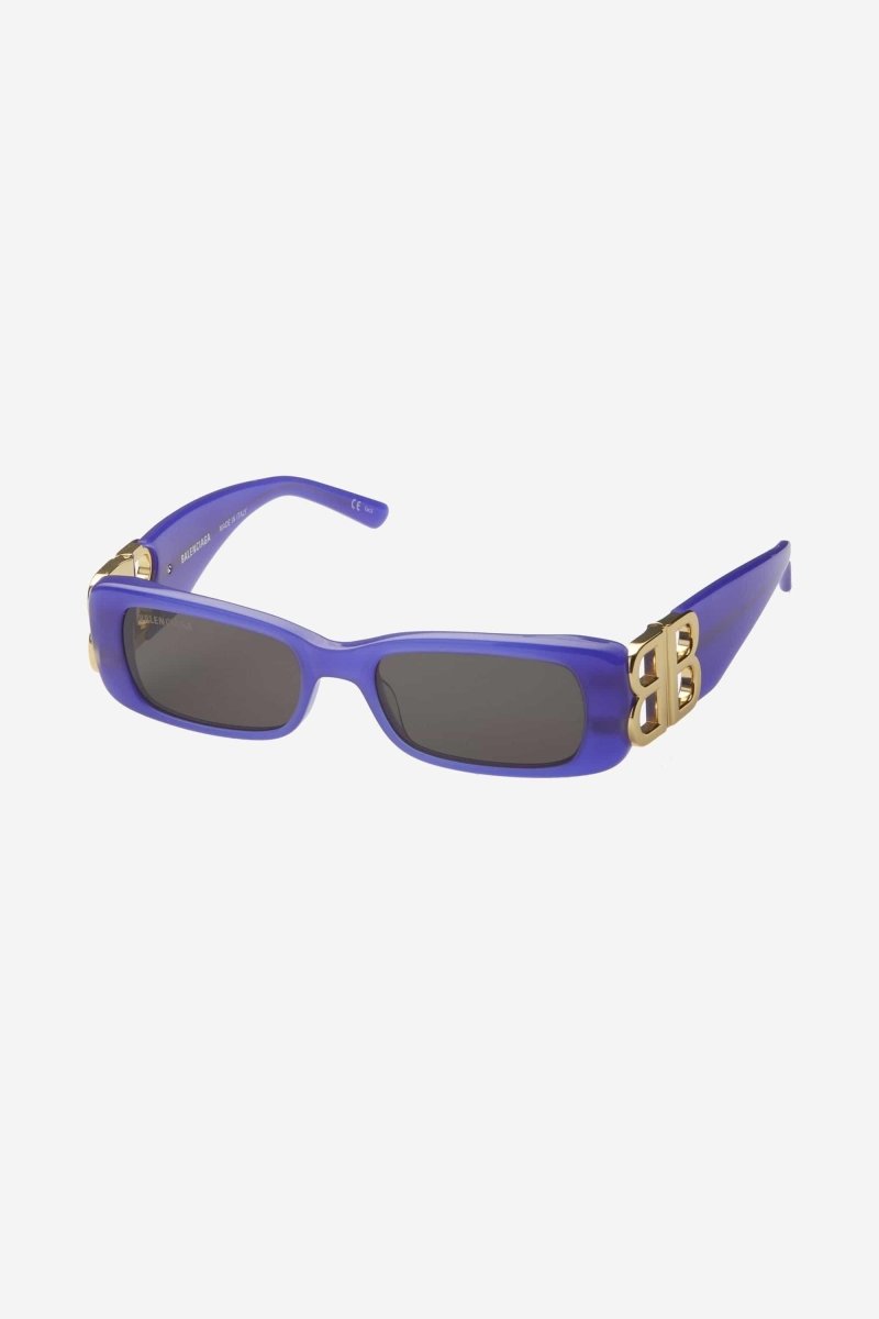 Dynasty micro violet sunglasses featuring BB logo – oversize square archetype shape – LUX VERSE Luxury Designer Fashion Outlet
