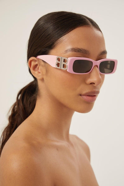 Balenciaga Dynasty pink sunglasses featuring BB logo - LUX VERSE - Luxury designer fashion outlet