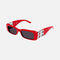 Balenciaga Dynasty red sunglasses featuring BB logo
