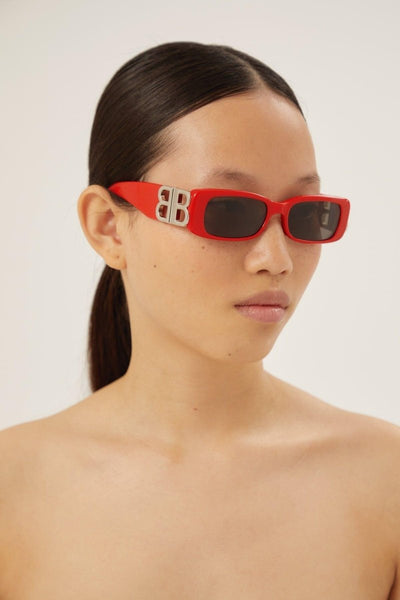 Balenciaga Dynasty red sunglasses featuring BB logo - LUX VERSE - Luxury designer fashion outlet