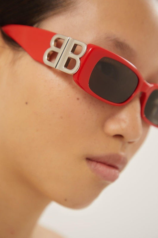 Balenciaga Dynasty red sunglasses featuring BB logo - LUX VERSE - Luxury designer fashion outlet