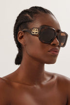 Havana bold sunglasses with BB logo – featured on the Fall/Winter 2019 Show – LUX VERSE Luxury Designer Fashion Outlet