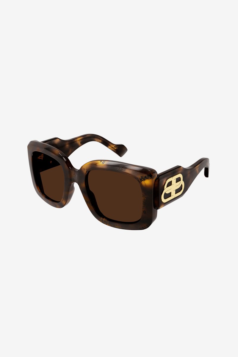 Havana bold sunglasses with BB logo – statement sunglasses in terms of coverage and contrast, consisting of bold acetate – LUX VERSE Luxury Designer Fashion Outlet