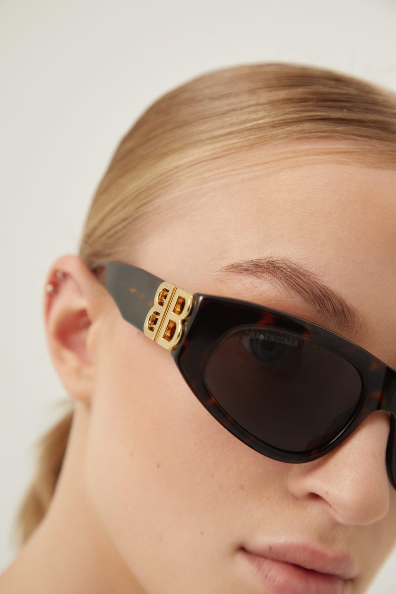 Havana cat-eye BB sunglasses – logo lasered on right lens – LUX VERSE Luxury Designer Fashion Outlet