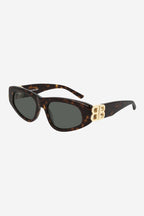 Havana cat-eye BB sunglasses – vintage-inspired sinuous oval shape in acetate with statement symmetrically folding – LUX VERSE Luxury Designer Fashion Outlet