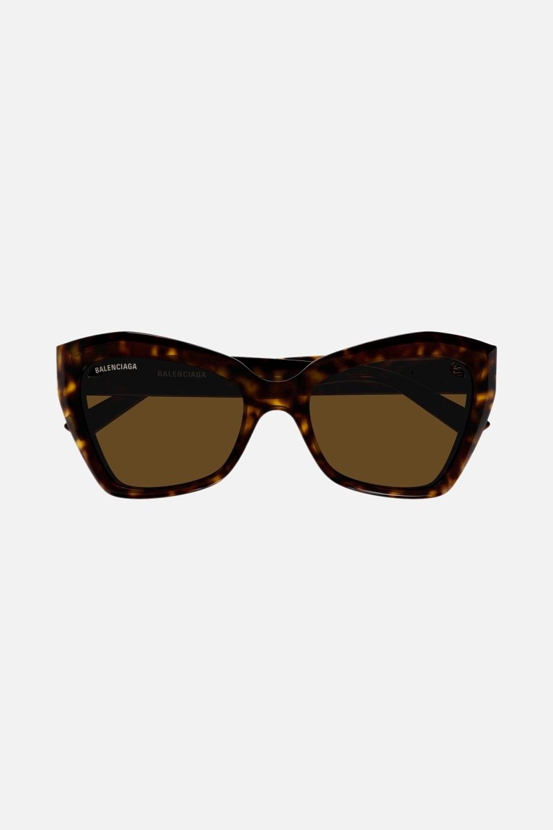 Havana oversize cat-eye sunglasses with BB logo – the execution is enriched by a peculiar tumbling finishing – LUX VERSE Luxury Designer Fashion Outlet
