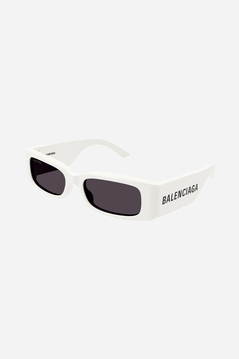 MAX rectangular flat sunglasses in white – max Rectangle Sunglasses in black Eastman Acetate Renew, an acetate alternative – LUX VERSE Luxury Designer Fashion Outlet
