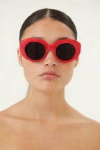 Oval femenine sunglasses – unique 80’s opulent aesthetics – LUX VERSE Luxury Designer Fashion Outlet