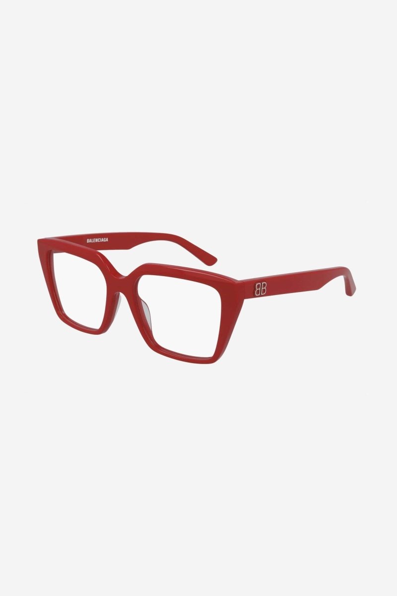 Red cat eye frame – easy-to-wear D-frame shape with rounded volumes – LUX VERSE Luxury Designer Fashion Outlet