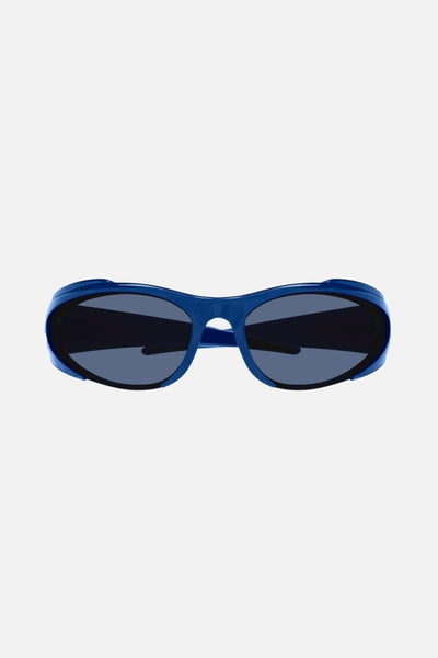 Balenciaga reverse Xpander wrap rectangle blue sporty sunglasses - LUX VERSE - Luxury designer fashion outlet