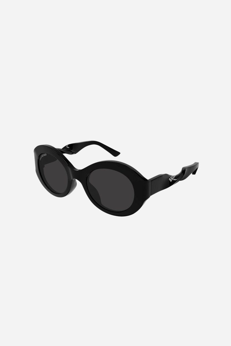 Rounded cat eye twisted sunglasses – round acetate shape – LUX VERSE Luxury Designer Fashion Outlet