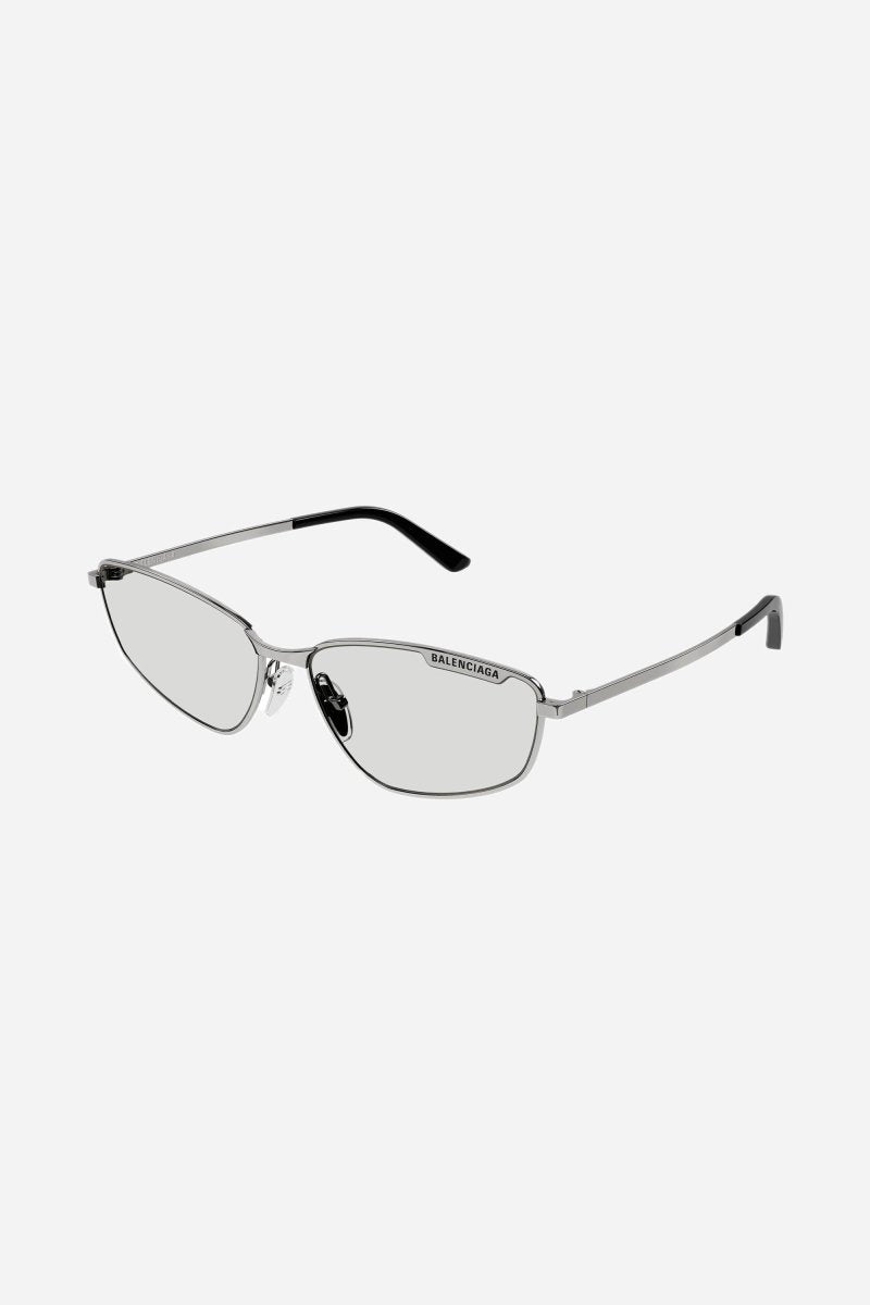 Silver metal cat eye sunglasses – the structure, becoming part of the metal wire – LUX VERSE Luxury Designer Fashion Outlet