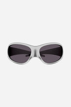 Skin XXL Cat sunglasses in silver – skin XXL Cat Sunglasses in black bio-based injected nylon with grey lenses are – LUX VERSE Luxury Designer Fashion Outlet