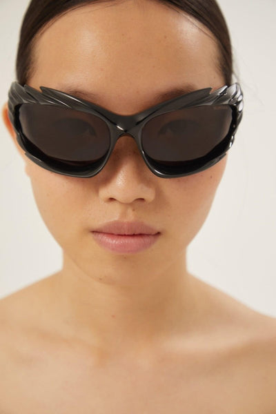 Balenciaga Spike rectangle sunglasses in black - LUX VERSE - Luxury designer fashion outlet