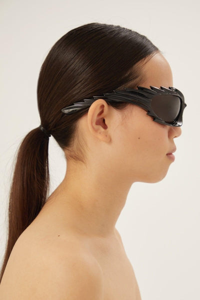 Balenciaga Spike rectangle sunglasses in black - LUX VERSE - Luxury designer fashion outlet
