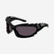 Balenciaga Spike rectangle sunglasses in black