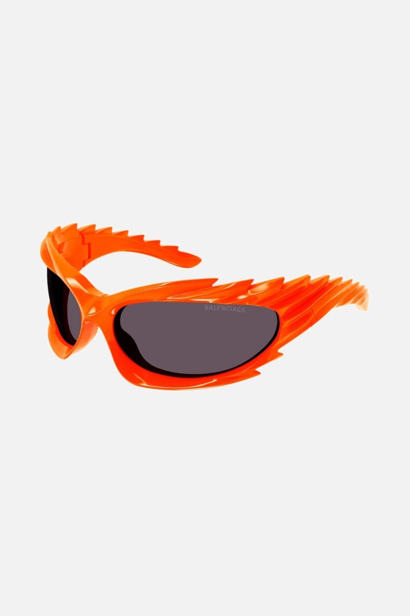Spike rectangle sunglasses in fluo orange – spike Rectangle Sunglasses in neon orange bio-based injected nylon – LUX VERSE Luxury Designer Fashion Outlet