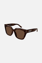 Squared femenine havana sunglasses – bB folding hinges – LUX VERSE Luxury Designer Fashion Outlet