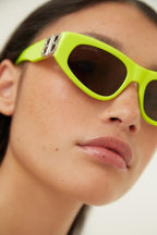 Yellow cat-eye BB sunglasses – available in classic colors or 80’s inspired color combinations – LUX VERSE Luxury Designer Fashion Outlet