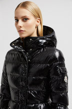 Barante Short Down Jacket – an adjustable hood and emblematic logo patch add a finishing touch to the design – LUX VERSE Luxury Designer Fashion Outlet