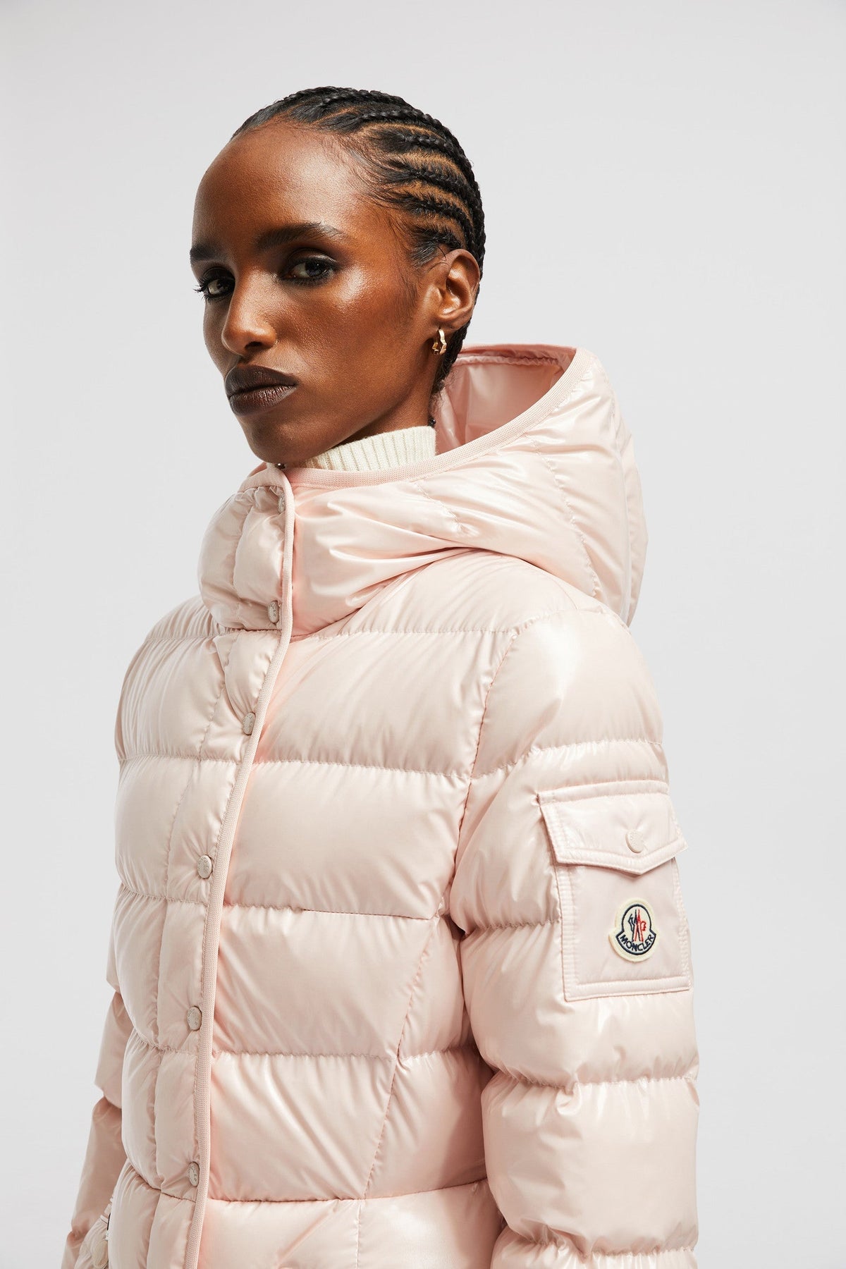 Barante Short Down Jacket – an adjustable hood and emblematic logo patch add a finishing touch to the design – LUX VERSE Luxury Designer Fashion Outlet
