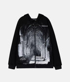 Baroque Hoodie – material: Premium Cotton Design: A zip front, drawstring hood and side – LUX VERSE Luxury Designer Fashion Outlet